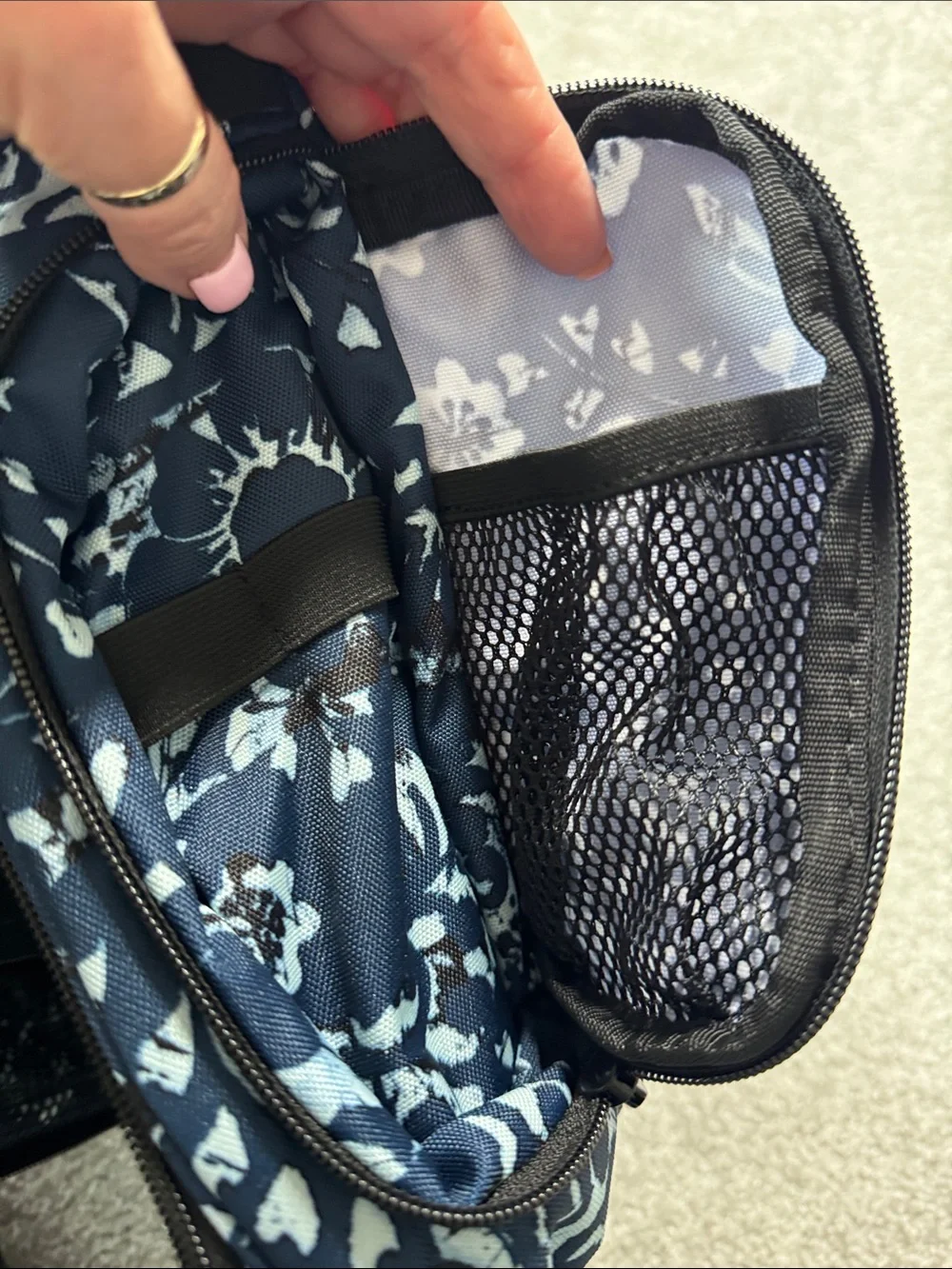 NWT L.L. Bean Floral Cosmetic Case Travel Toiletry Bag Vacation Luggage